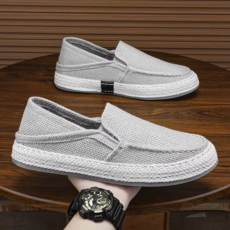 Mocassim Casual Masculino LinenFlex – Estilo Sofisticado com Leveza e Conforto MASCULINO - CALÇADOS - MOCASSIM Dm Stores Cinza 37