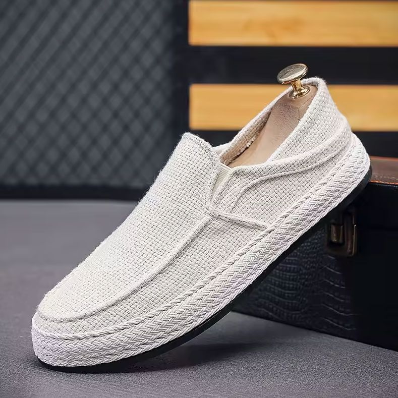 Mocassim Casual Masculino LinenFlex – Estilo Sofisticado com Leveza e Conforto MASCULINO - CALÇADOS - MOCASSIM Dm Stores Bege 37 